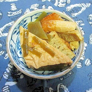 厚揚げと茎わかめの煮物